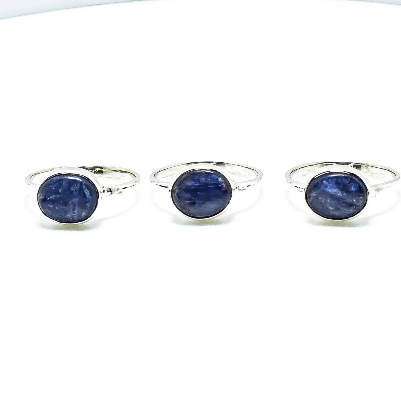 Blue Kyanite Sterling Silver Ring Oval