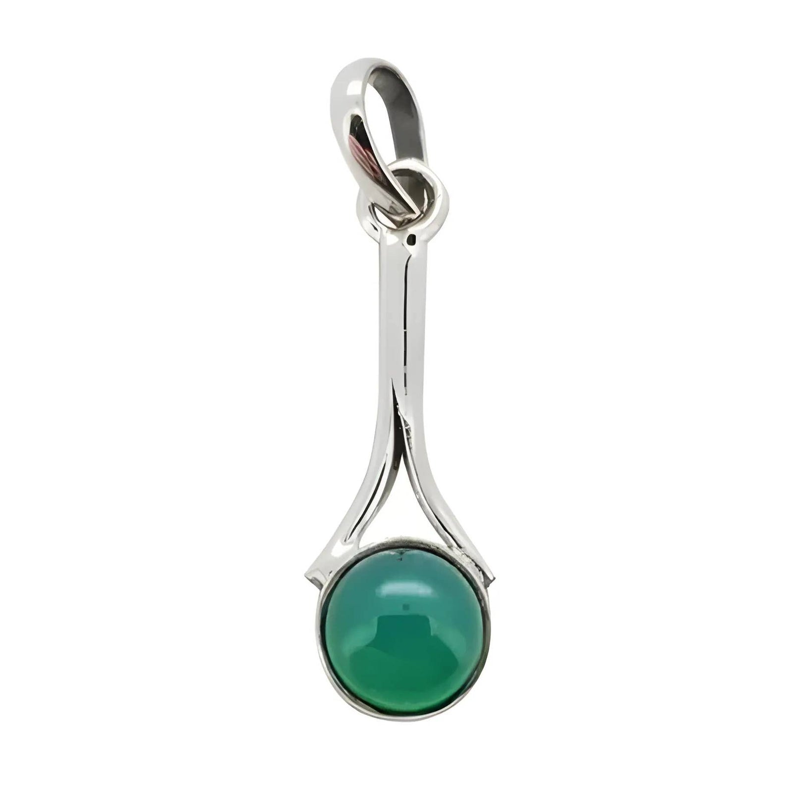 Green Onyx Sterling Silver Pendant