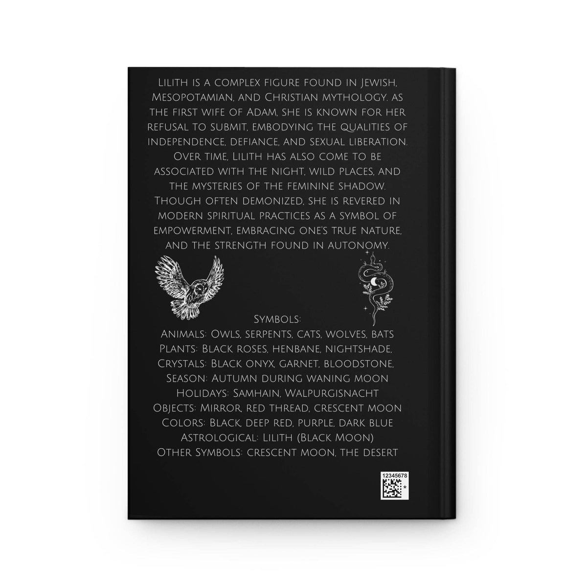 Lilith Goddess Hardcover Journal