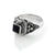 Sterling Silver Square Gemstone Poison Box Locket Ring
