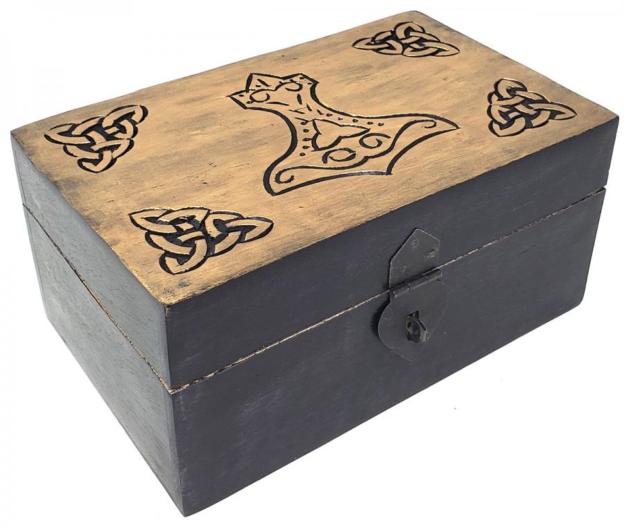 Thor's Hammer Wooden Box 5x8