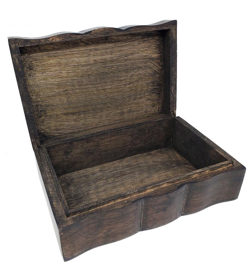 Cobra in Pentagram Wooden Box 9x6x2"