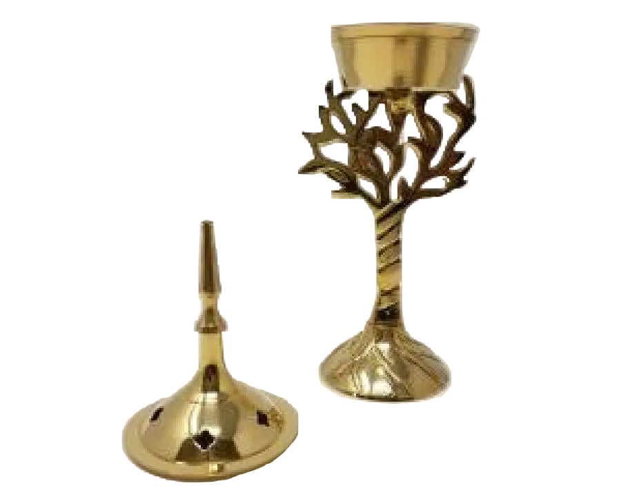 Brass Tree of LIfe Cone Burner 7.5"