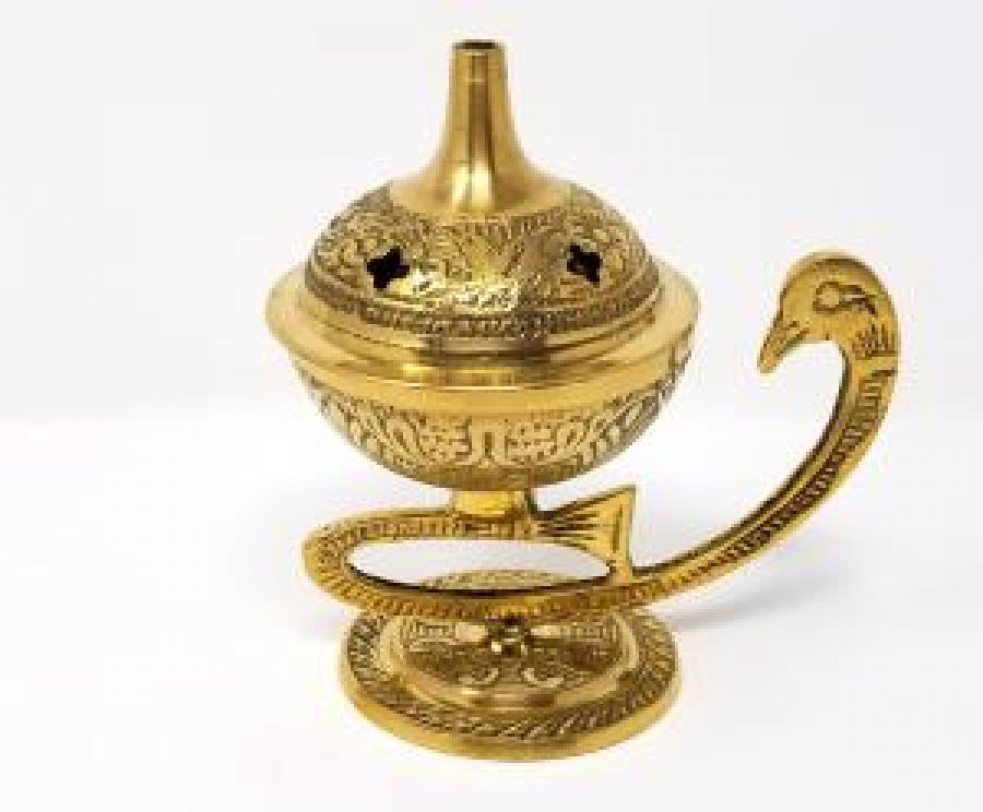 Brass Peacock Cone Burner 4"