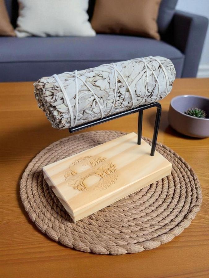 Wooden Sage & Candle Burner : Tree of Life