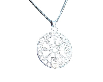 Norse Wheel (Vegvisir) Stainless Steel Pendant