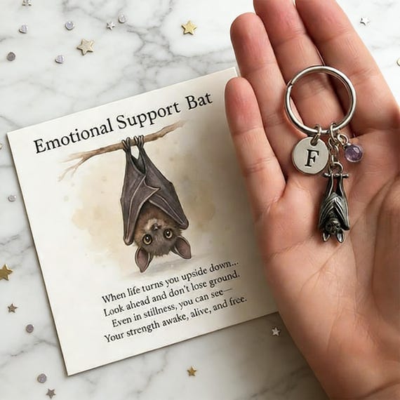 Emotional Support Bat Keychain