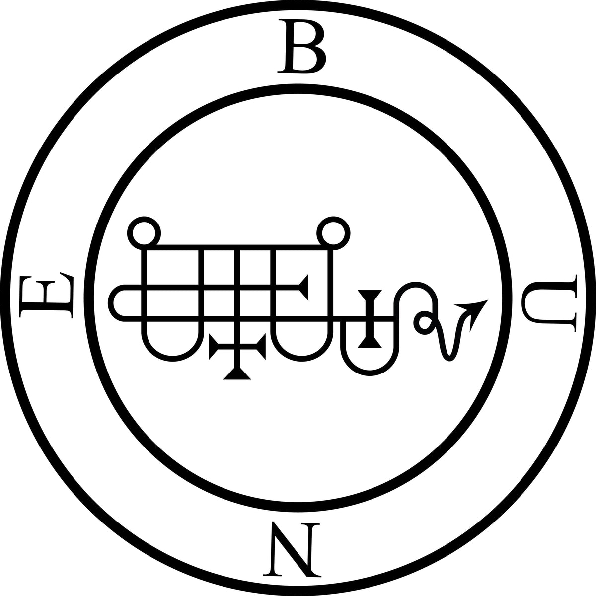Sigil of Bune Stainless Steel Necklace