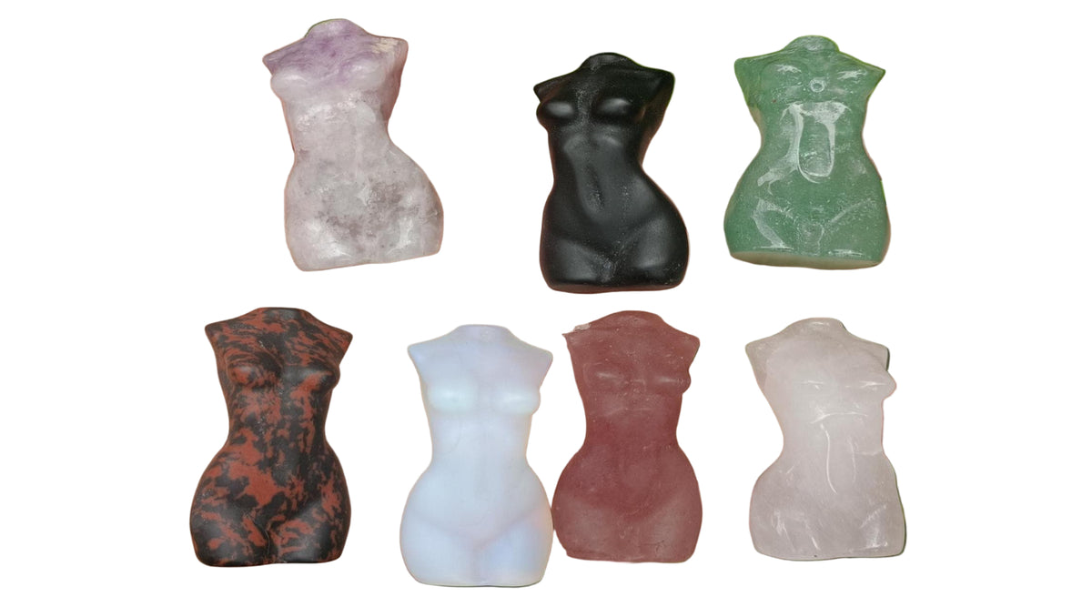 Crystal Carved Human Torso Sculpture