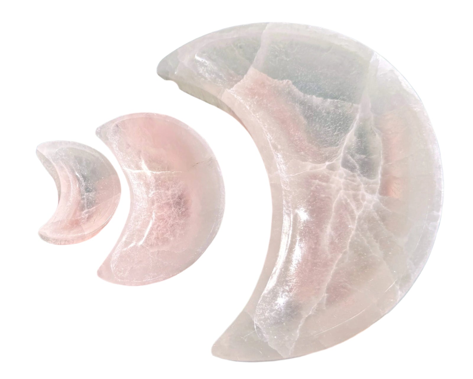 Selenite Moon Bowl 4"