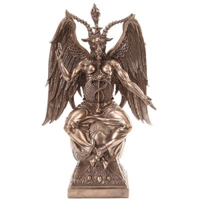 Bronze Baphomet Sitting on the World Statue  C/1