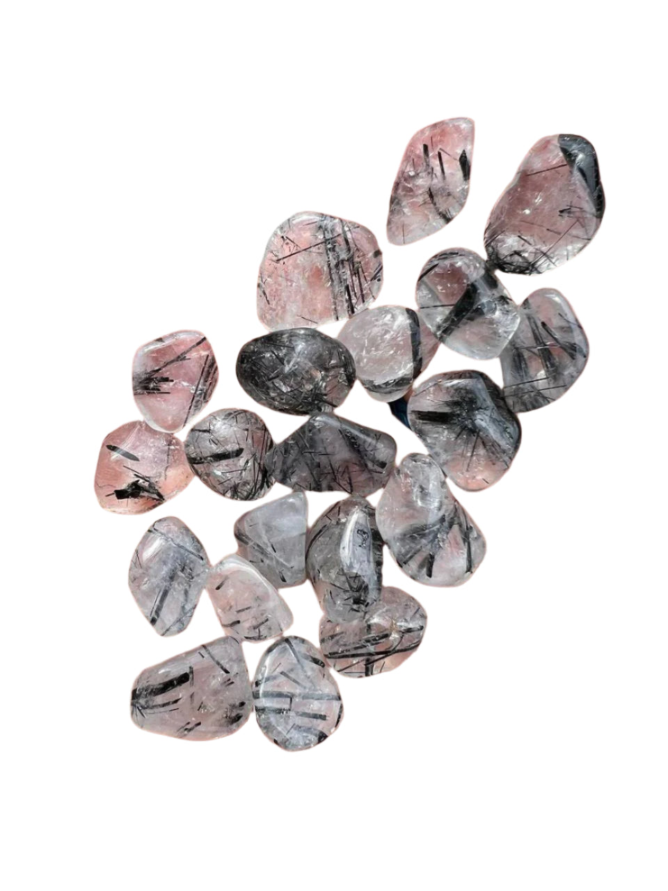 Tourmaline in Quartz Tumbled
