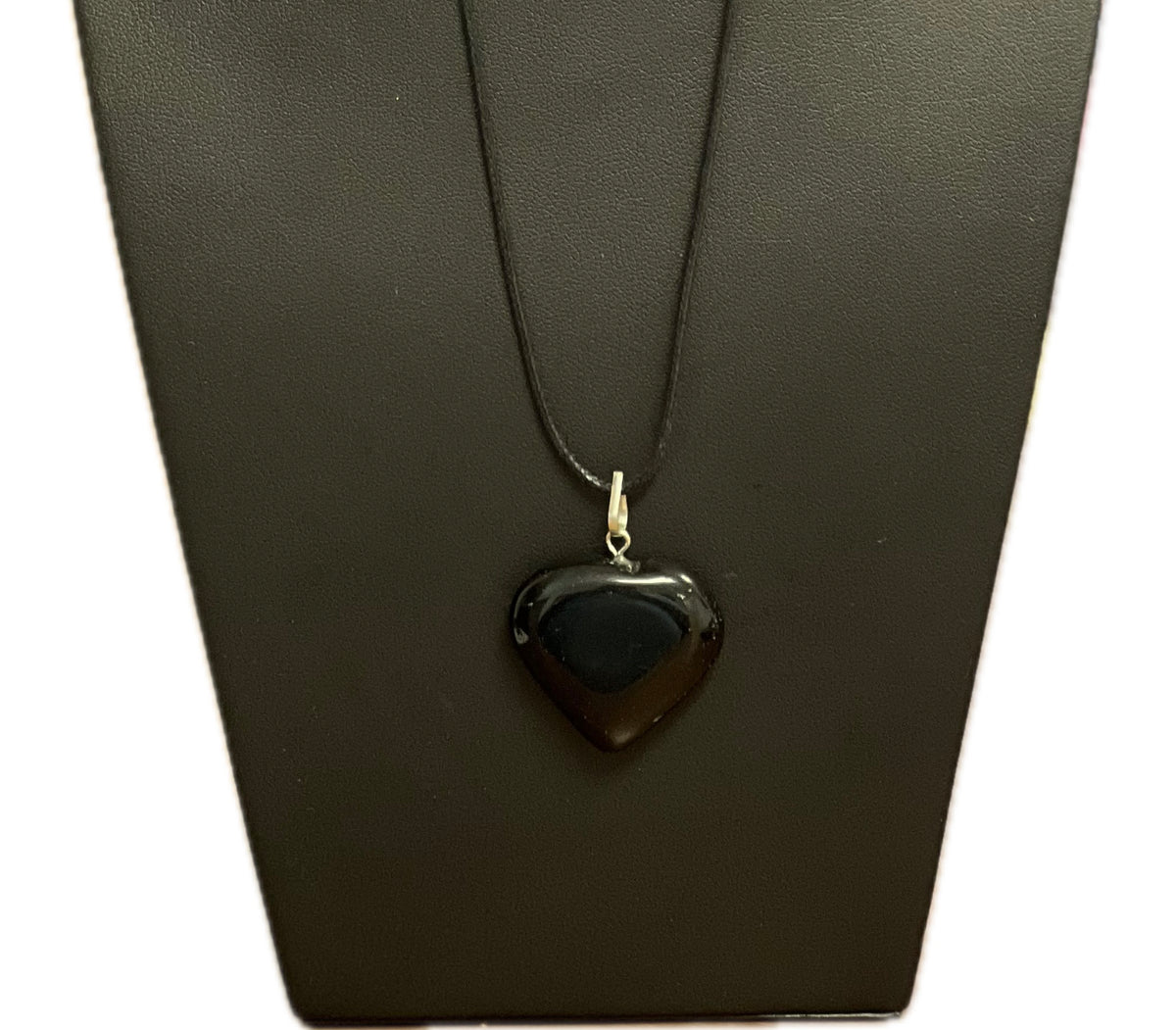 Obsidian Crystal Heart Necklace
