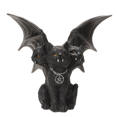 Three-Headed Winged Cat Statue