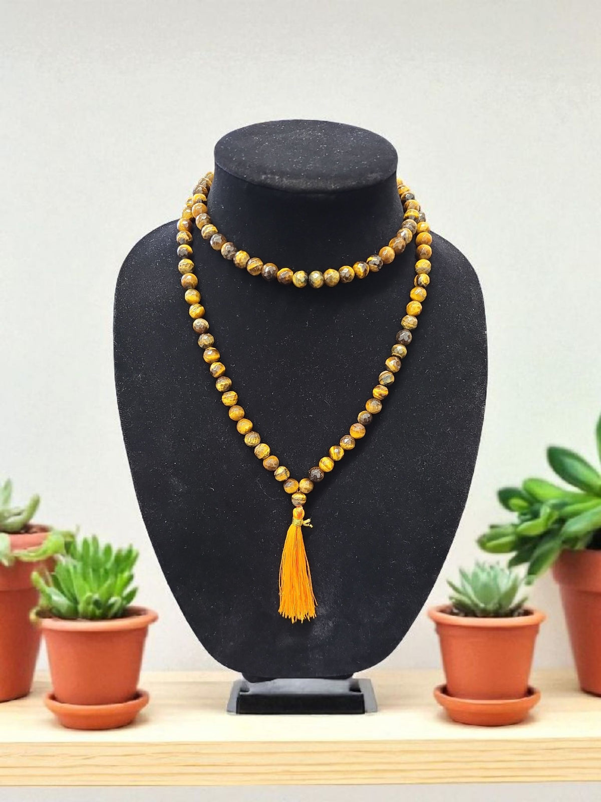 Tiger Eye Faceted  Mala