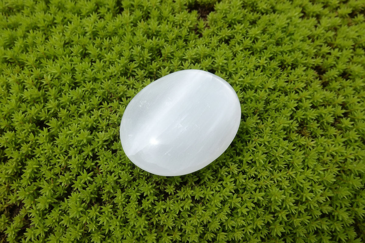 Selenite Palmstone