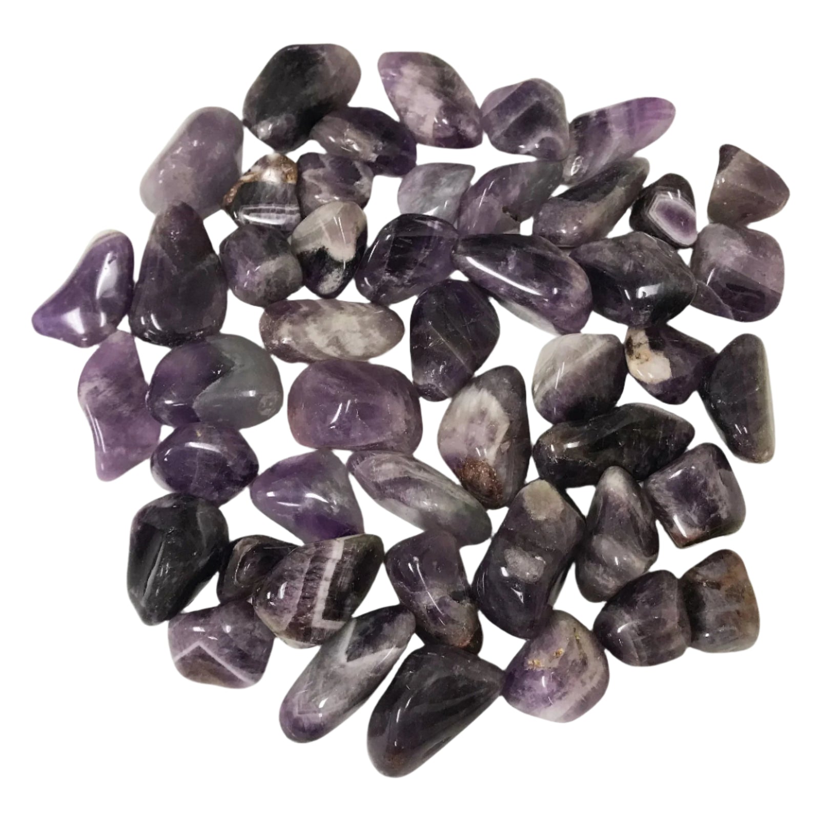 Chevron Amethyst Tumbled