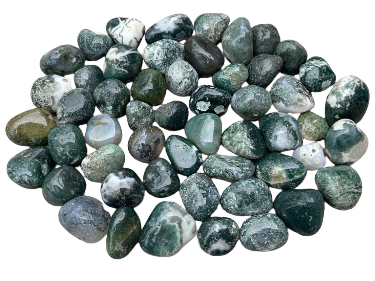Moss Agate Tumbled