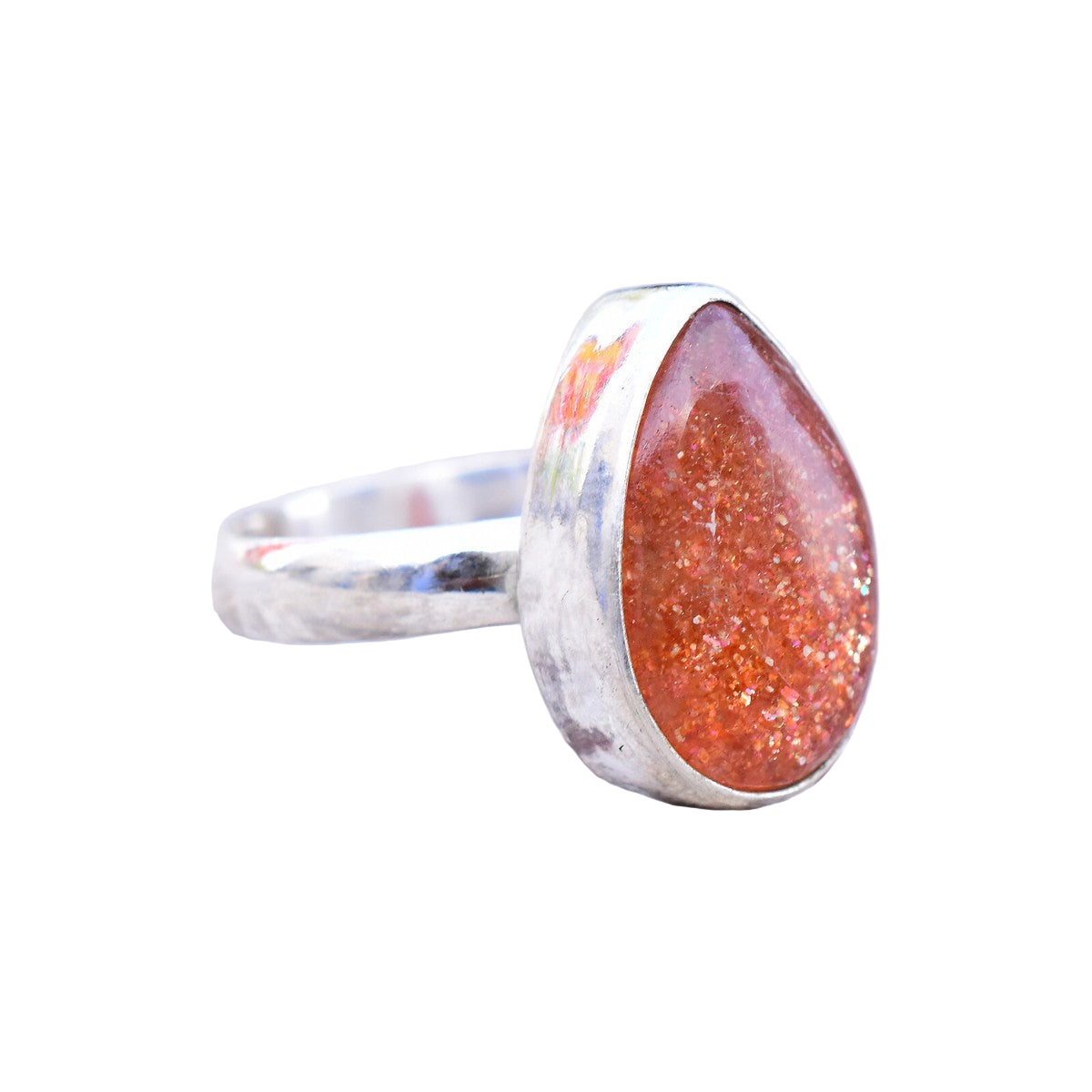 Suntone Tear Drop Sterling Silver Ring