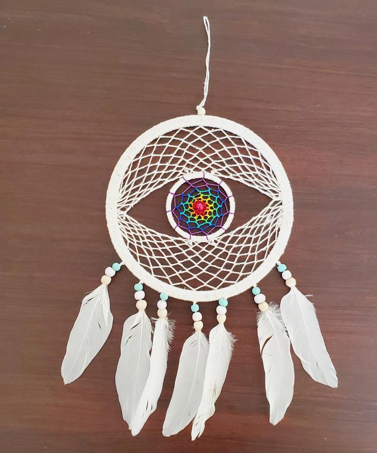 Dreamcatcher Rainbow Evil Eye 7"