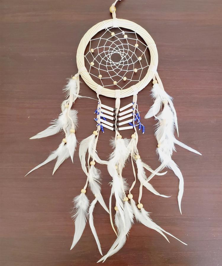 Dreamcatcher White Ribbed 6"