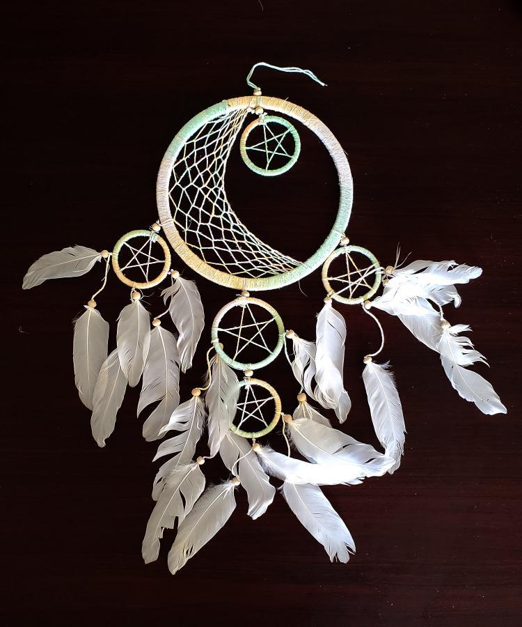 Dreamcatcher 6" Moon with Pentacles