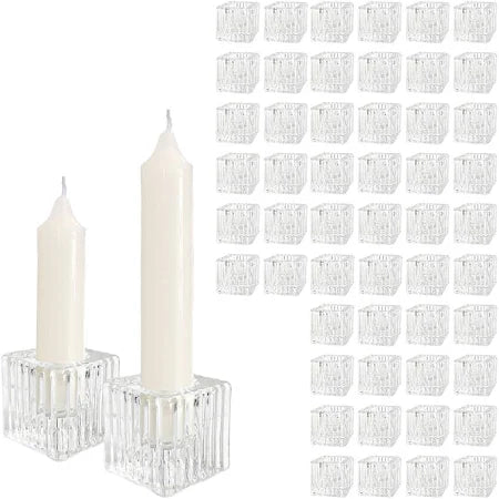 Glass Household Candle Holder ~1.6"