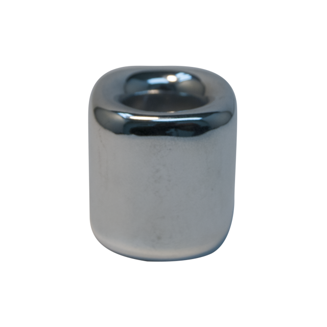 Silver Small Ceramic Spell Candle Holder