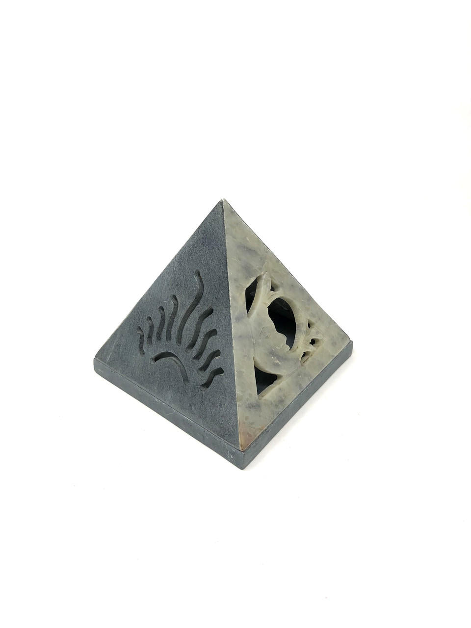 Sun & Moon Pyramid Soapstone Burner
