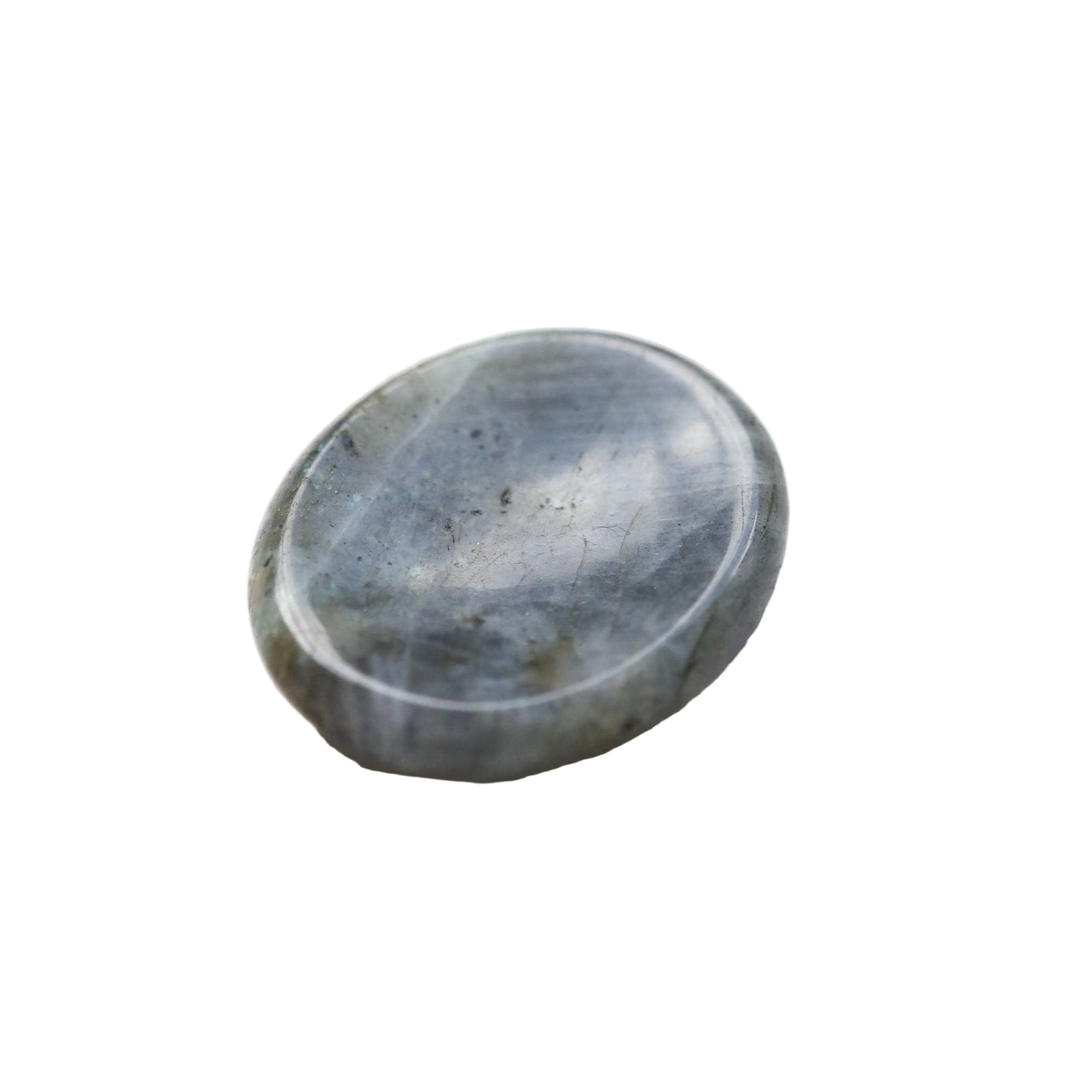 Oval-shaped stone on a white background