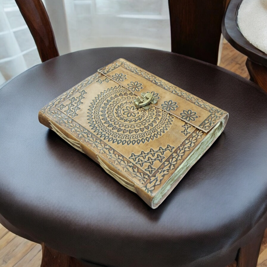 Mandala Leather Journal - Medium