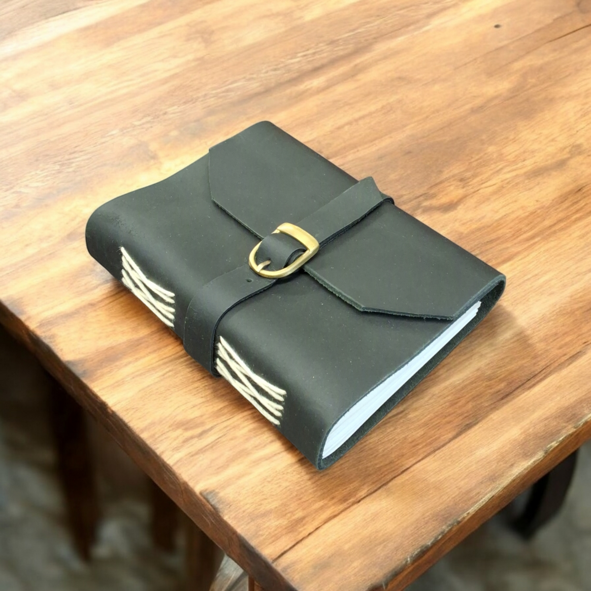 Black Leather Journal - Medium
