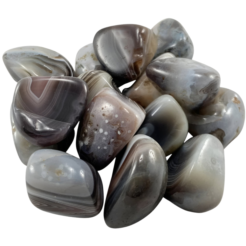 Botswana Agate (Gray) Tumbled