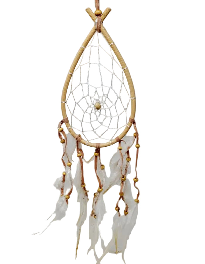 Dreamcatcher White Teardrop 6"