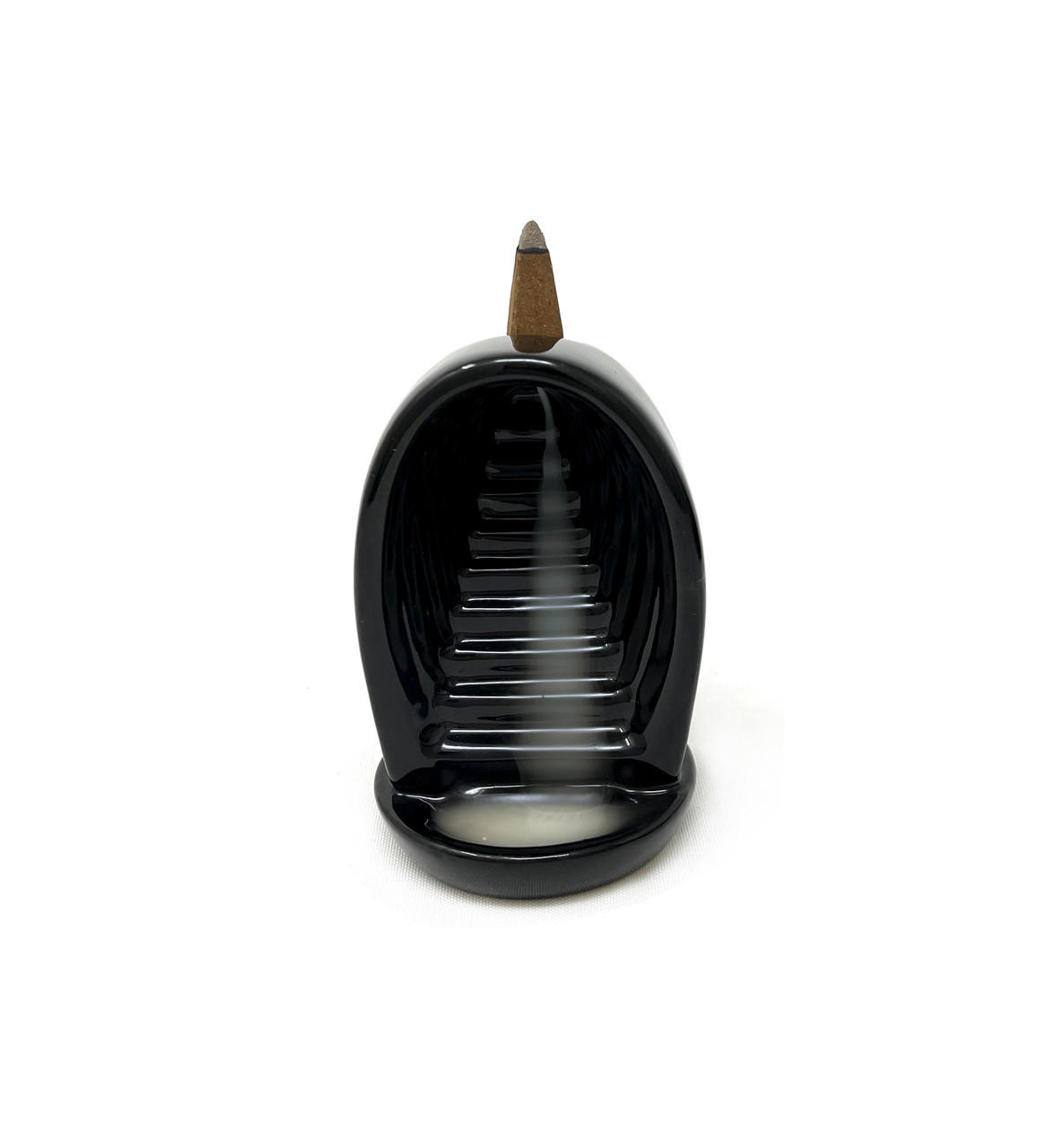 Ceramic Back Flow Incense Burner, Cave 4&quot;
