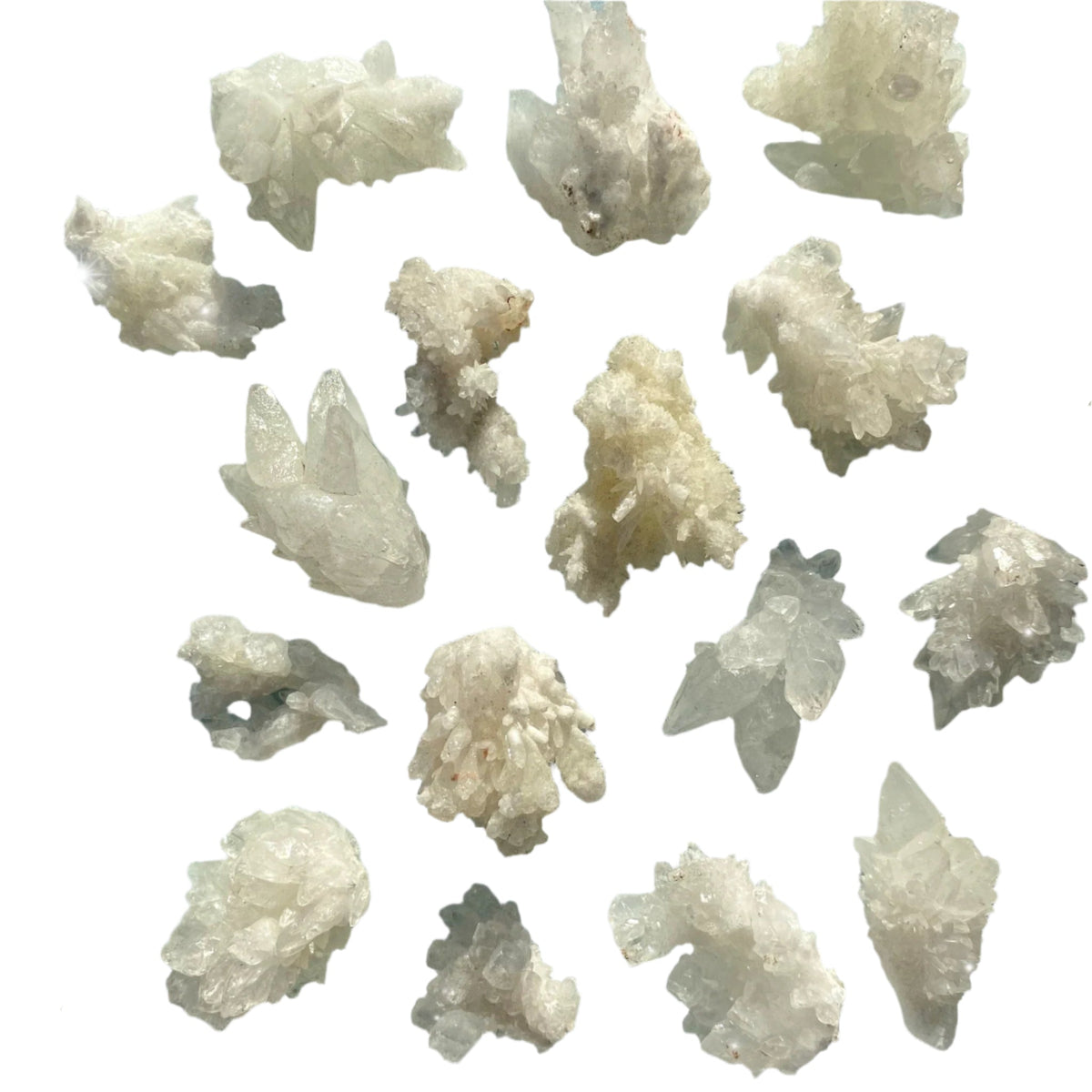 White Aragonite Clusters