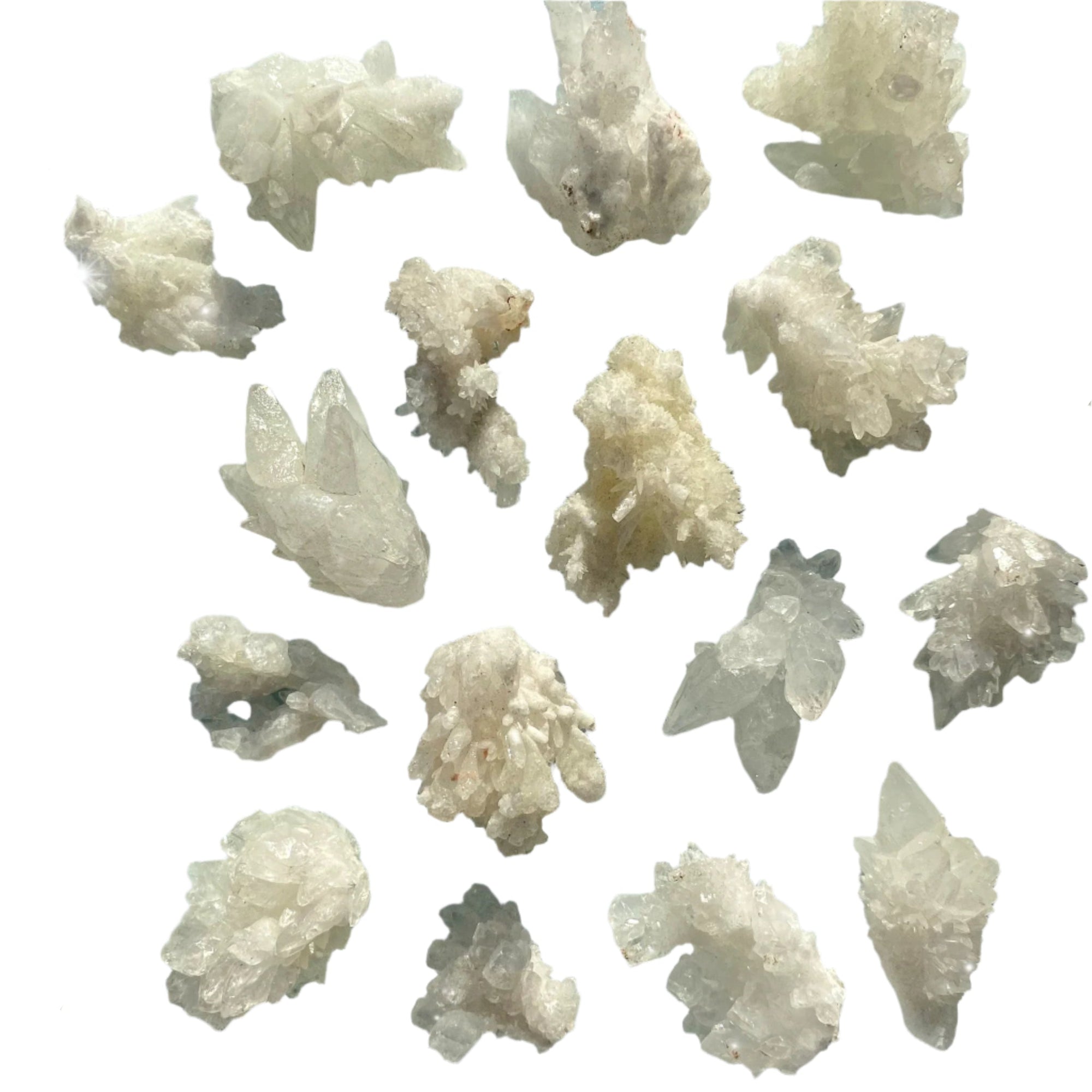 White Aragonite Clusters