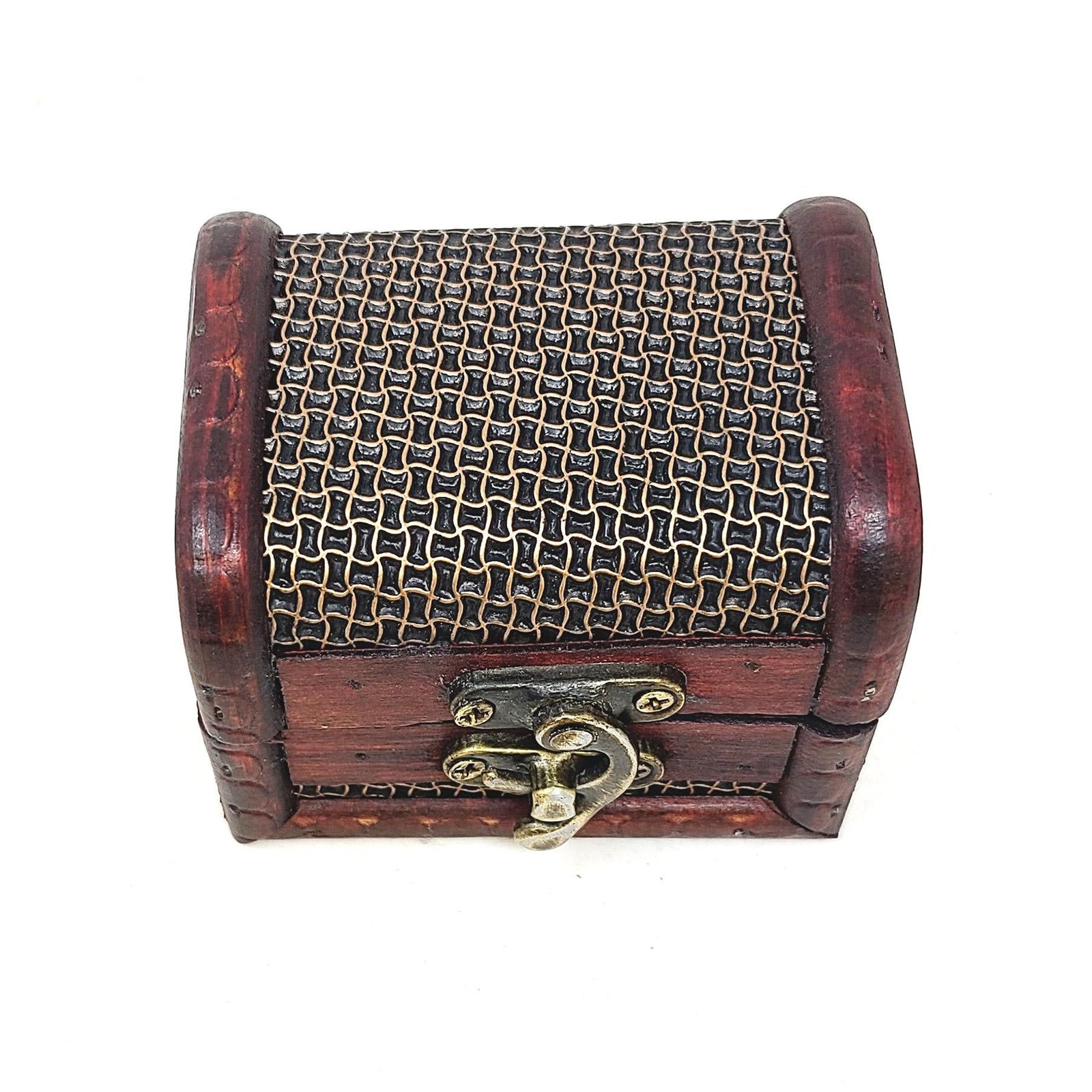 Wooden Chest Storage Box Metal Cage Design