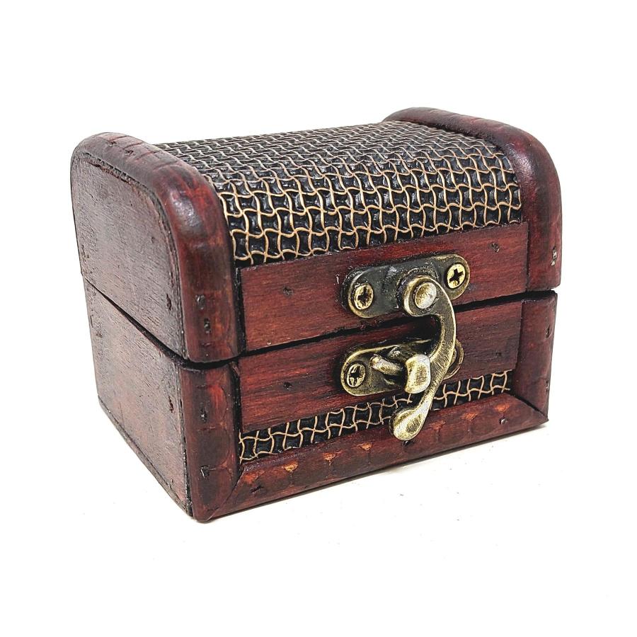 Wooden Chest Storage Box Metal Cage Design