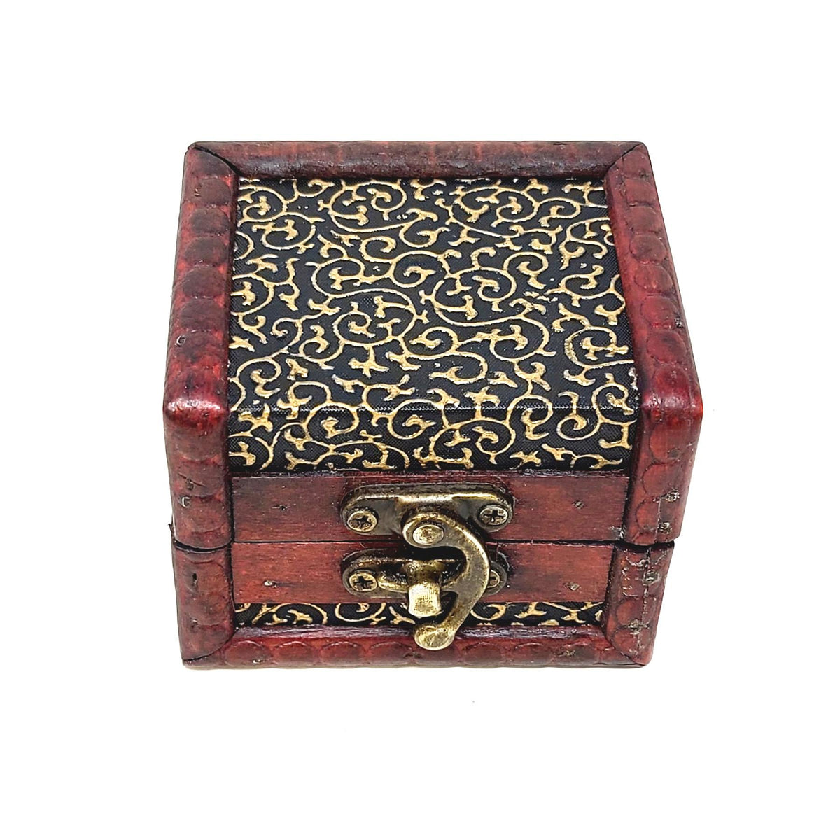 Wooden Chest Storage Box Scrollwork