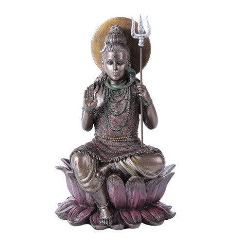 Shiva on Lotus Statue