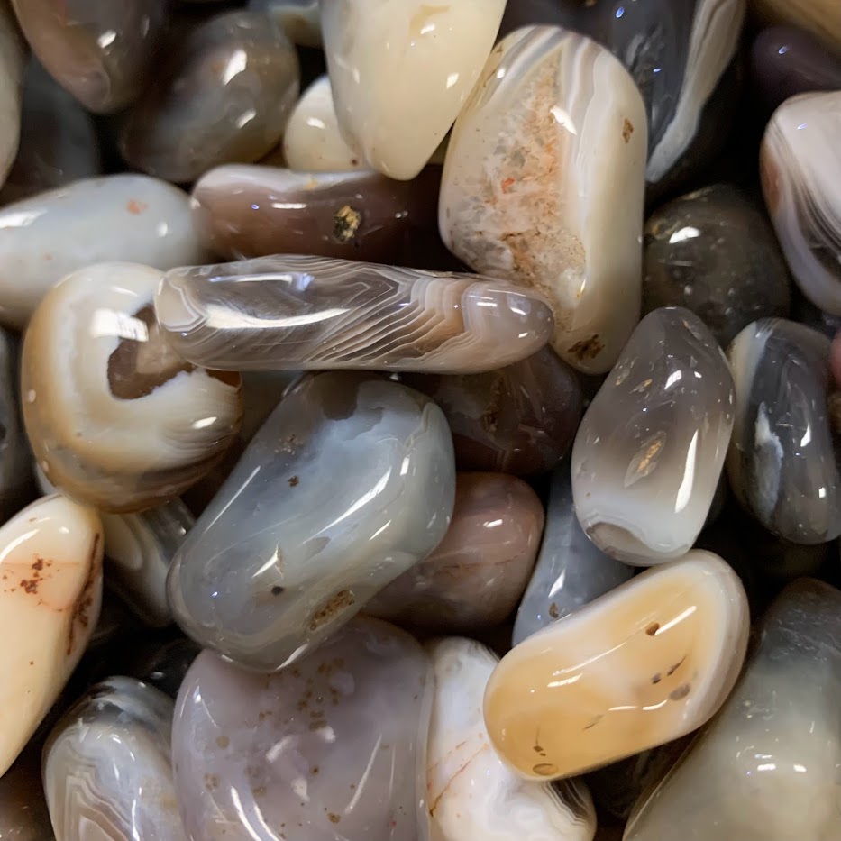 Botswana Agate (Gray) Tumbled