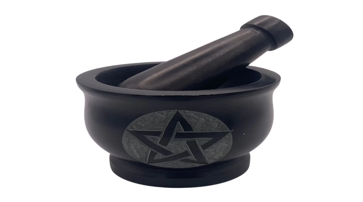 Stone Pentacle Mortar & Pestle