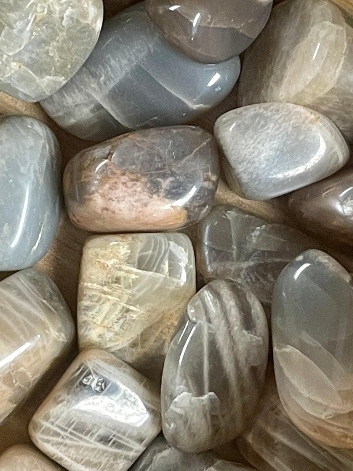 Black Moonstone Tumbled