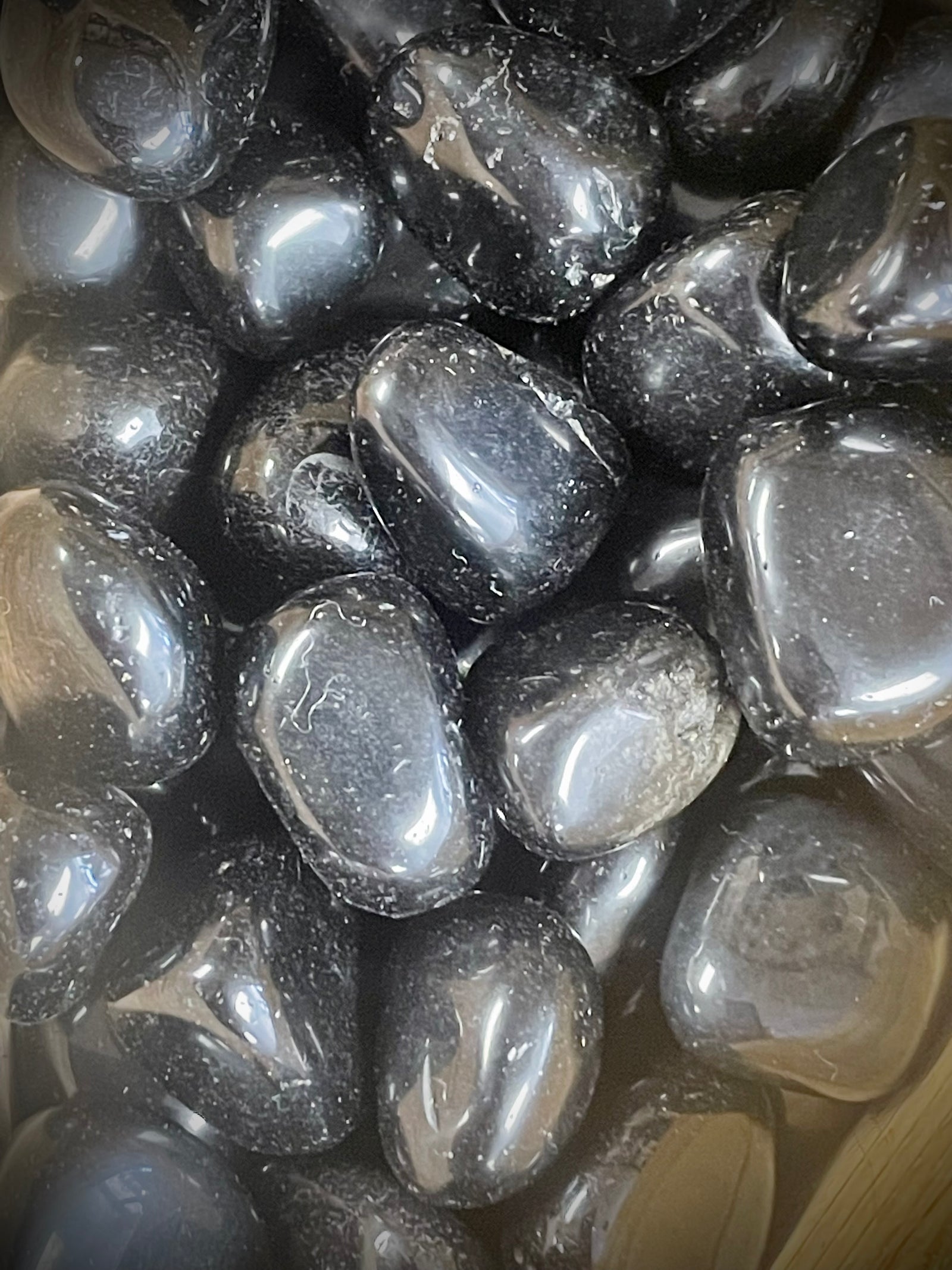 Obsidian Black Tumbled