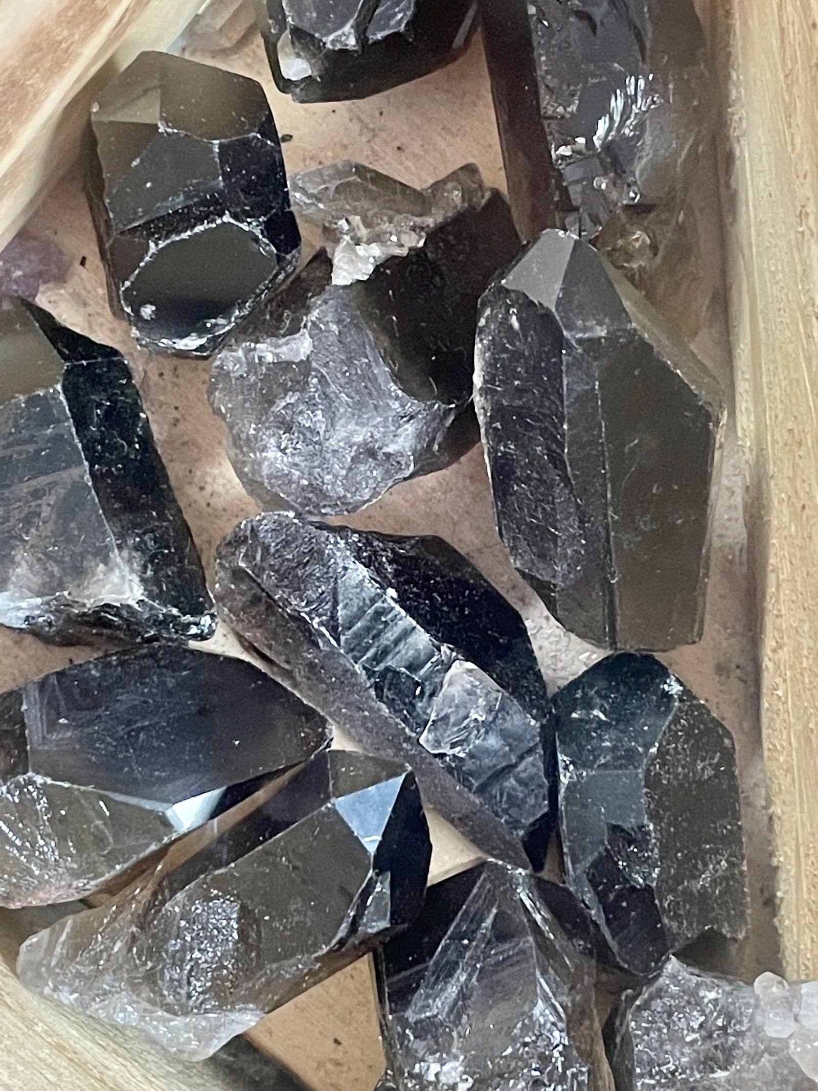 Smoky Quartz Points Rough