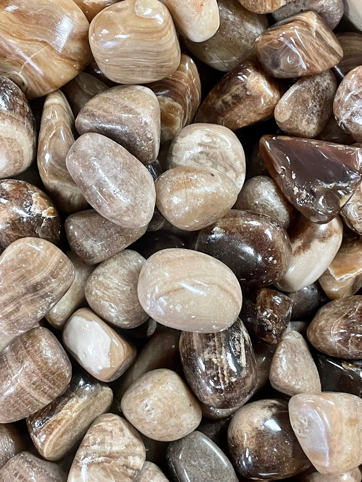 Black Calcite Tumbled