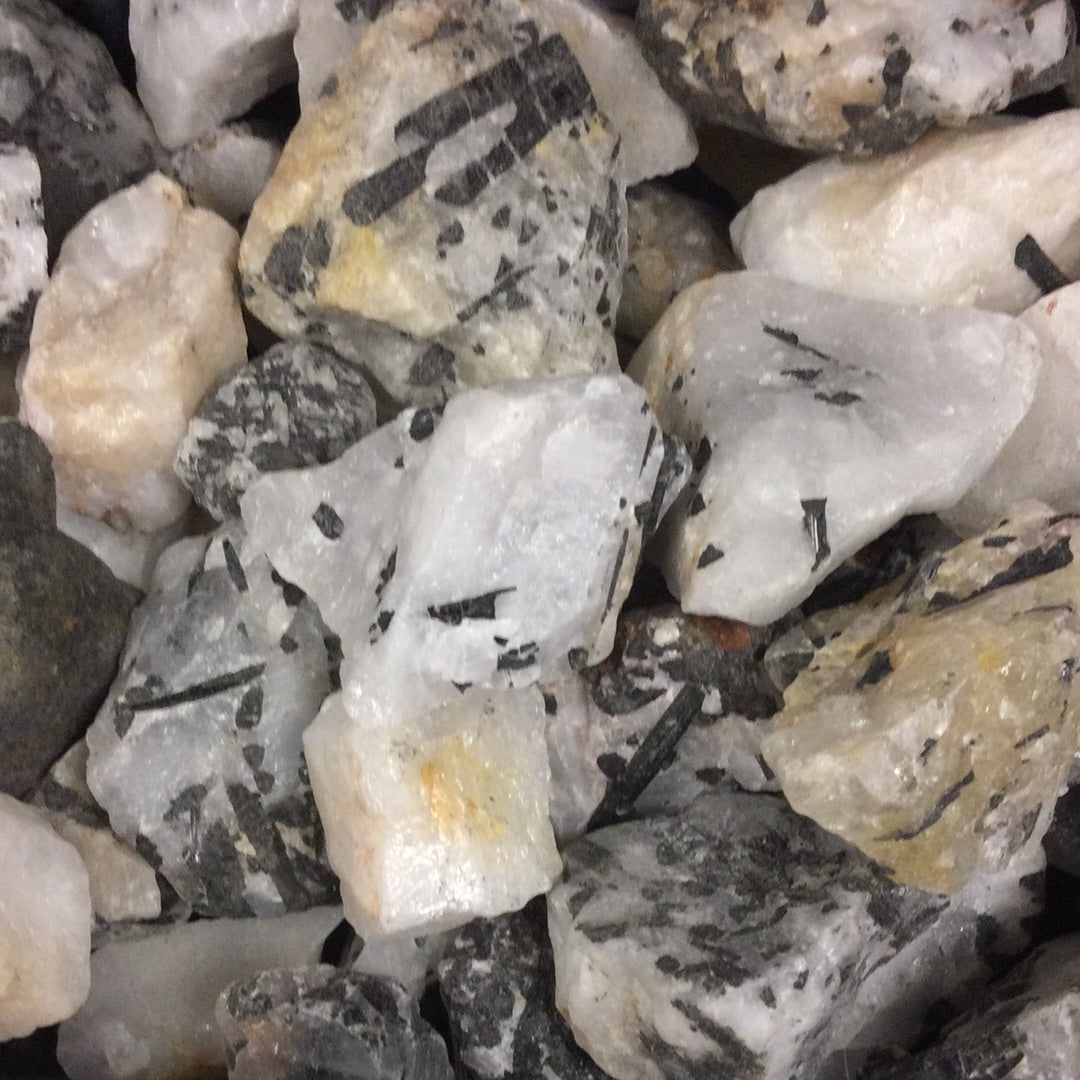 Tourmalated Quartz Chonks Rough
