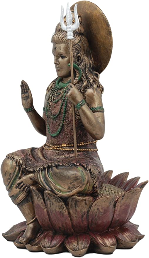 Shiva on Lotus Statue