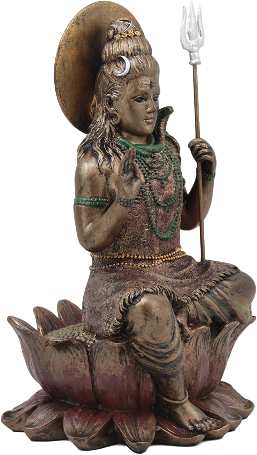 Shiva on Lotus Statue